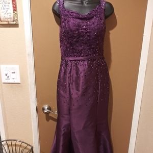 B2 Royal Purple Ball Gown Dress